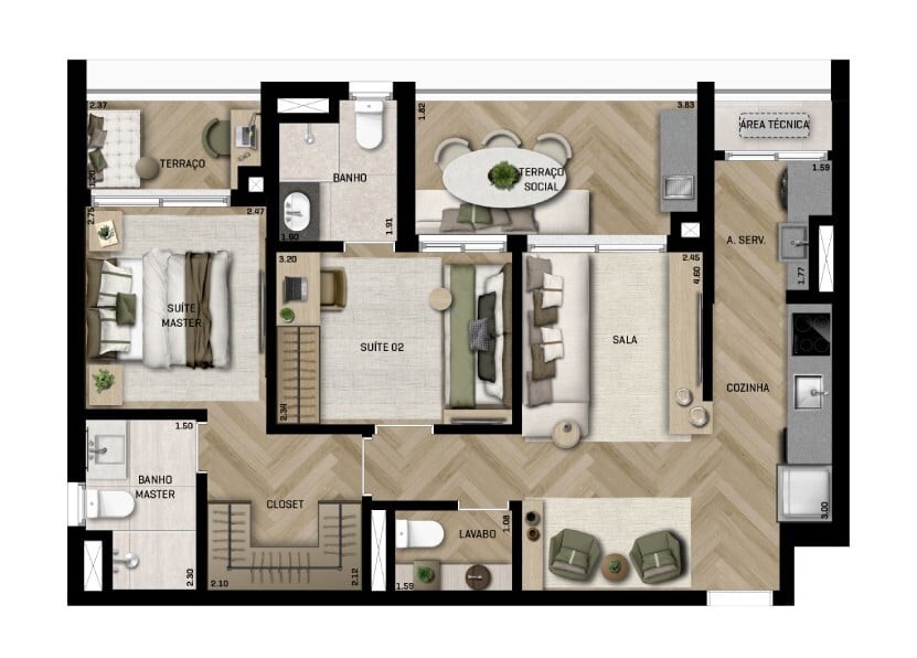 Apartamento, 1 quarto, 44 m² - Foto 33