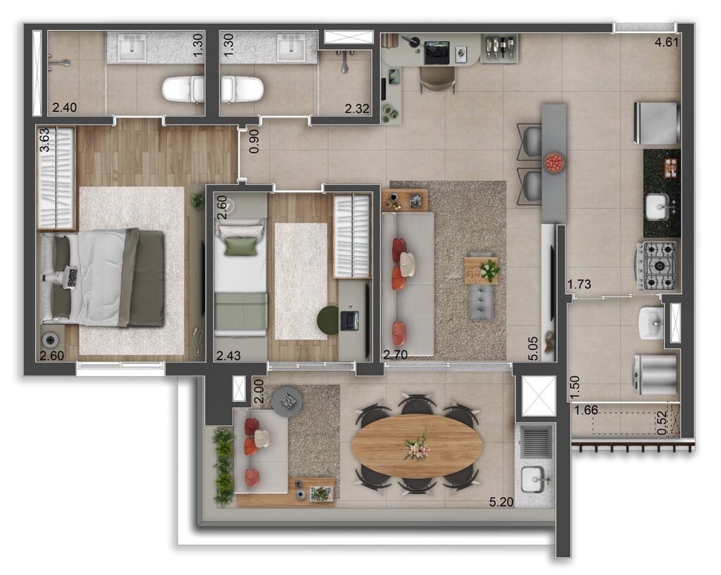 Apartamento, 2 quartos, 69 m² - Foto 29