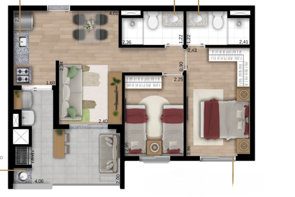 Apartamento, 3 quartos, 75 m² - Foto 13