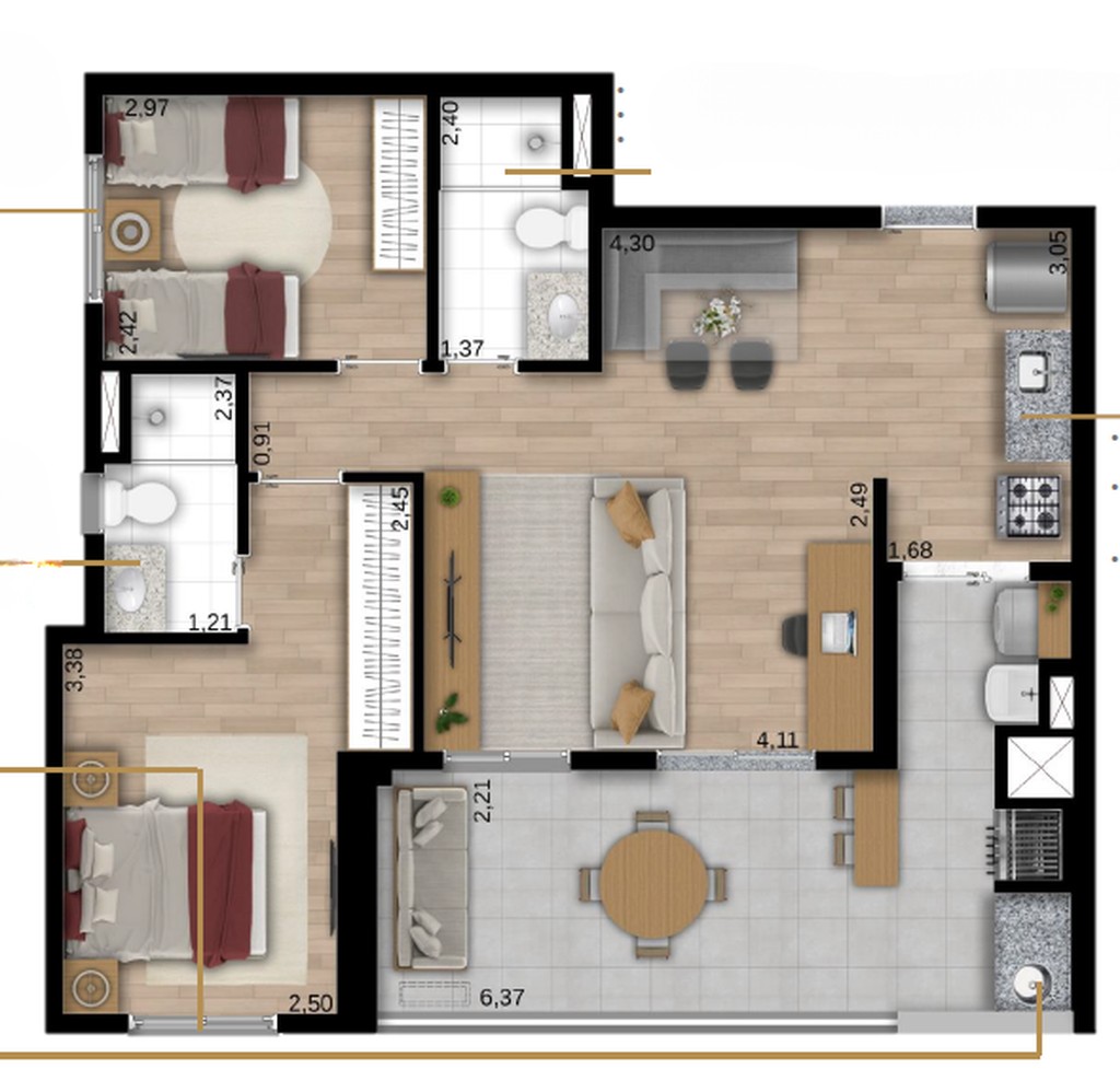 Apartamento, 3 quartos, 75 m² - Foto 16