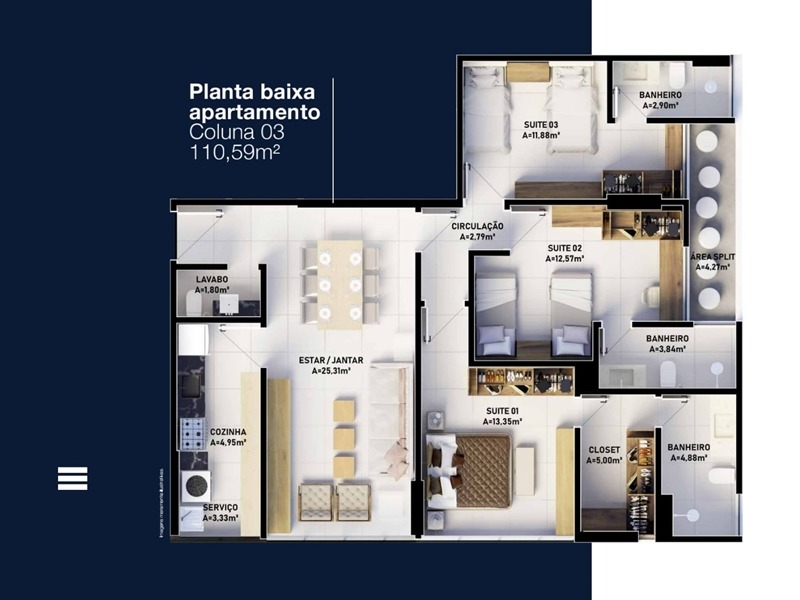 Apartamento à venda com 3 quartos, 111m² - Foto 17