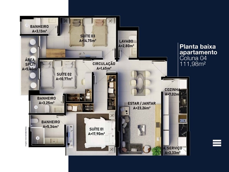 Apartamento à venda com 3 quartos, 111m² - Foto 18