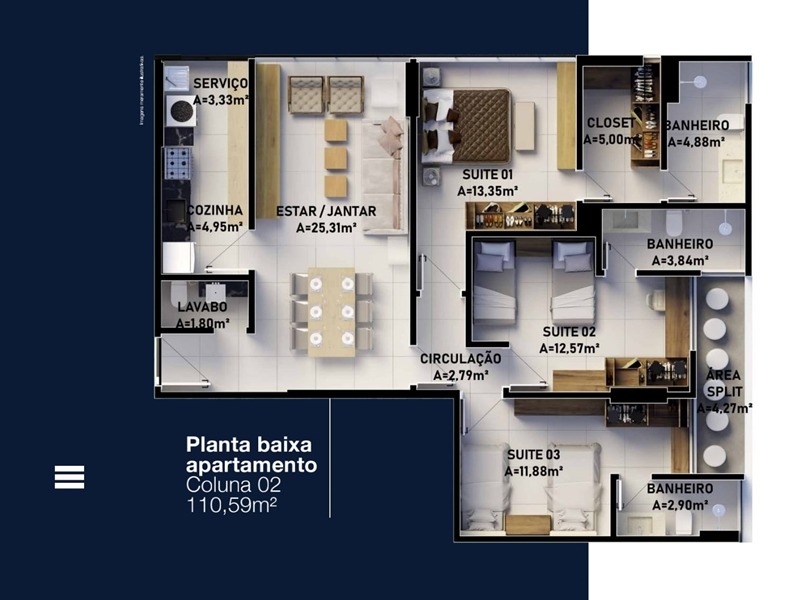 Apartamento à venda com 3 quartos, 111m² - Foto 16