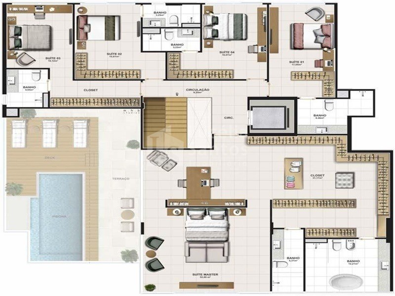 Apartamento à venda com 4 quartos, 279m² - Foto 6