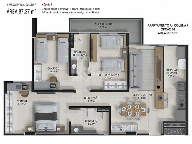 Apartamento à venda com 2 quartos, 71m² - Foto 2