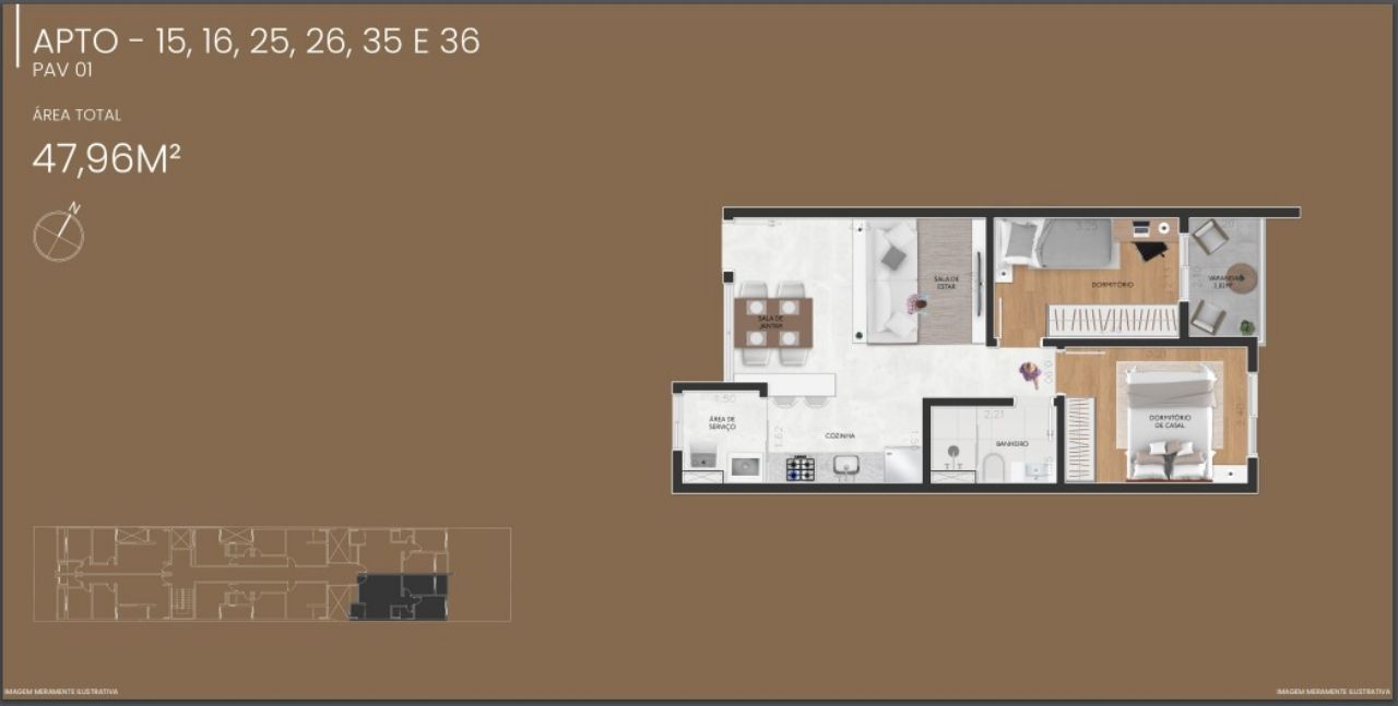 Apartamento à venda com 2 quartos, 48m² - Foto 15