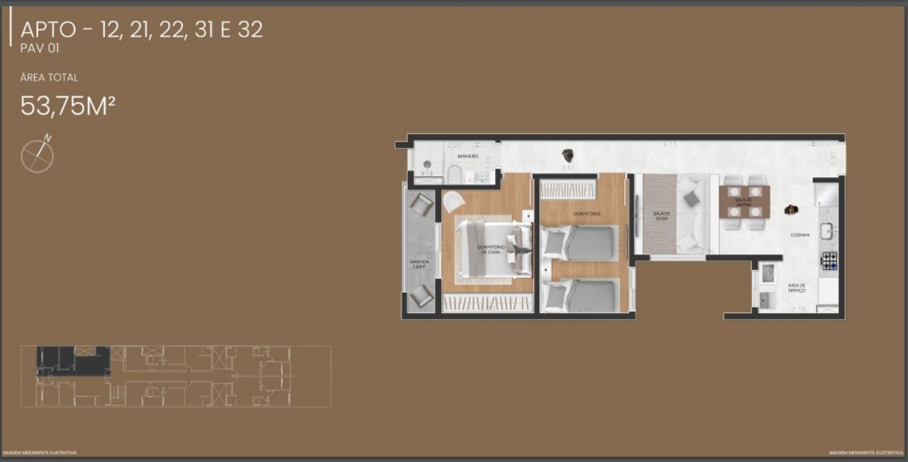 Apartamento à venda com 2 quartos, 48m² - Foto 21