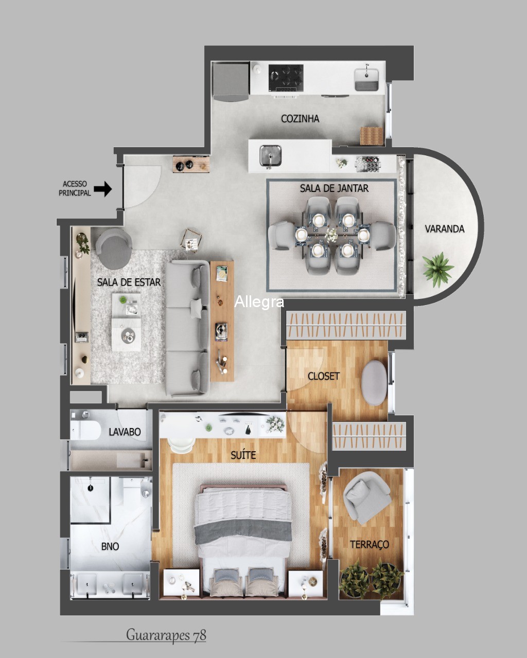 Apartamento à venda com 2 quartos, 80m² - Foto 3