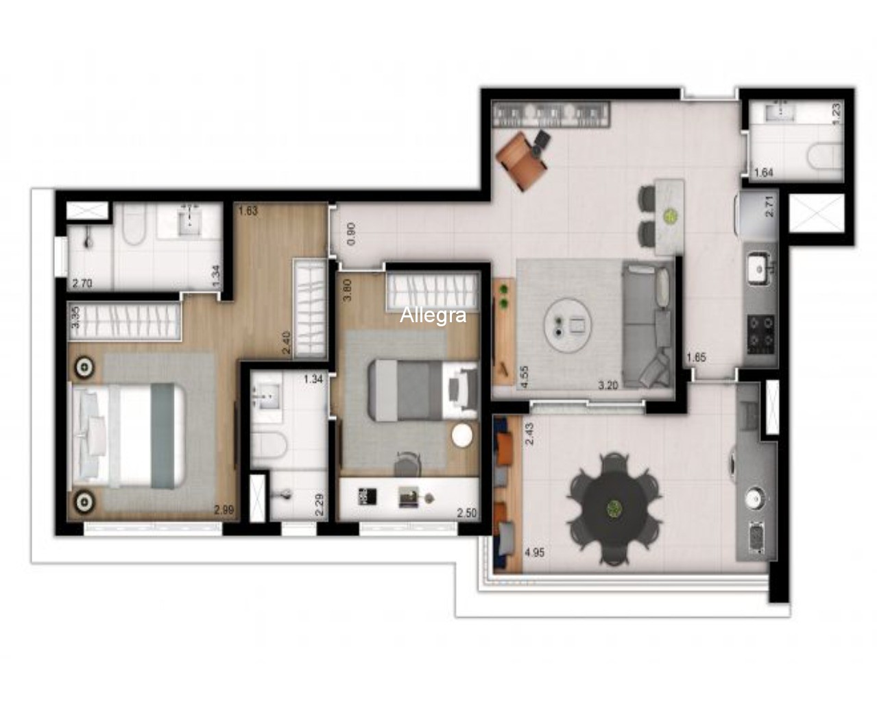 Apartamento à venda com 3 quartos, 81m² - Foto 3