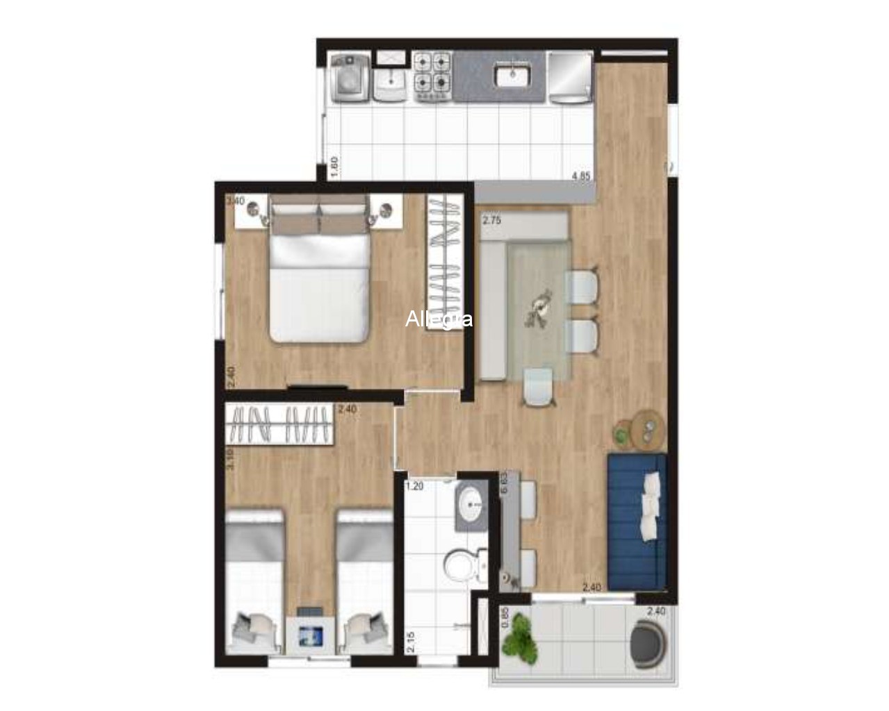 Apartamento à venda com 2 quartos, 49m² - Foto 5