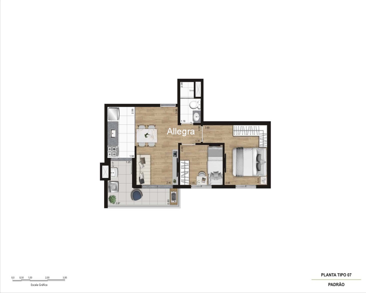 Apartamento, 2 quartos, 42 m² - Foto 42