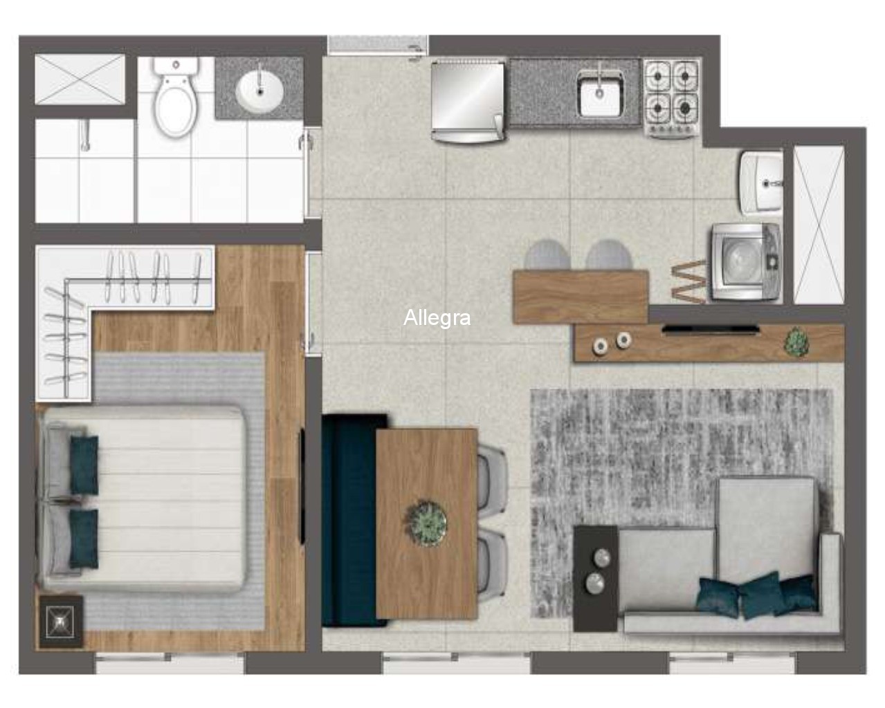 Apartamento à venda com 2 quartos, 44m² - Foto 3