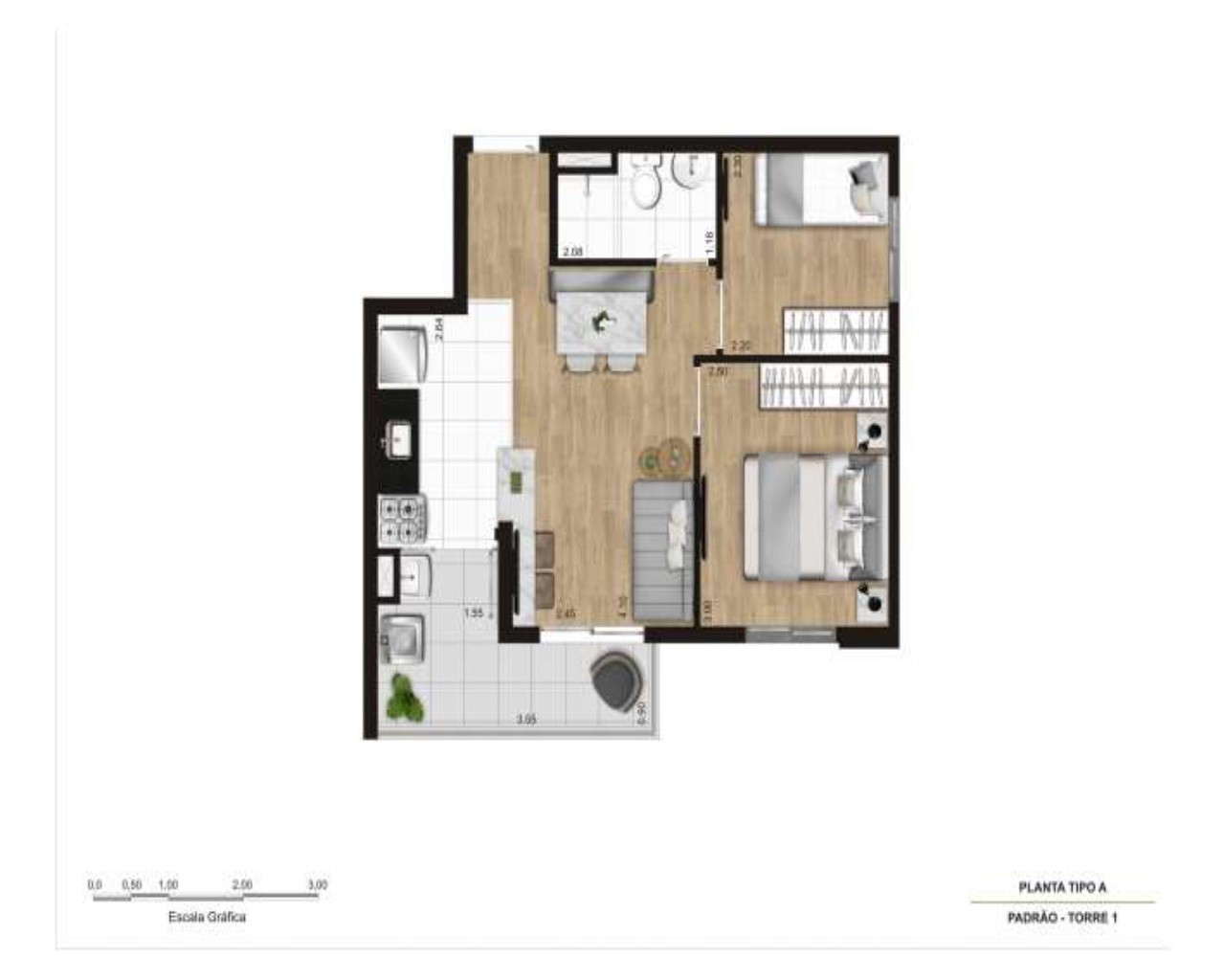 Apartamento à venda com 2 quartos, 36m² - Foto 11