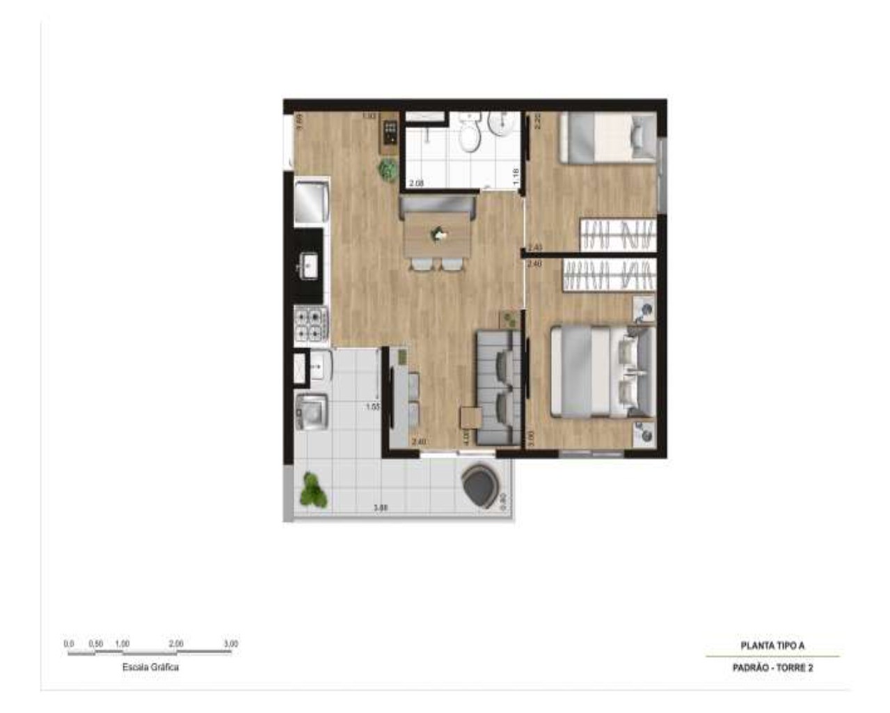 Apartamento à venda com 2 quartos, 36m² - Foto 15