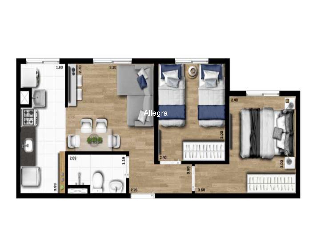 Apartamento à venda com 2 quartos, 40m² - Foto 24