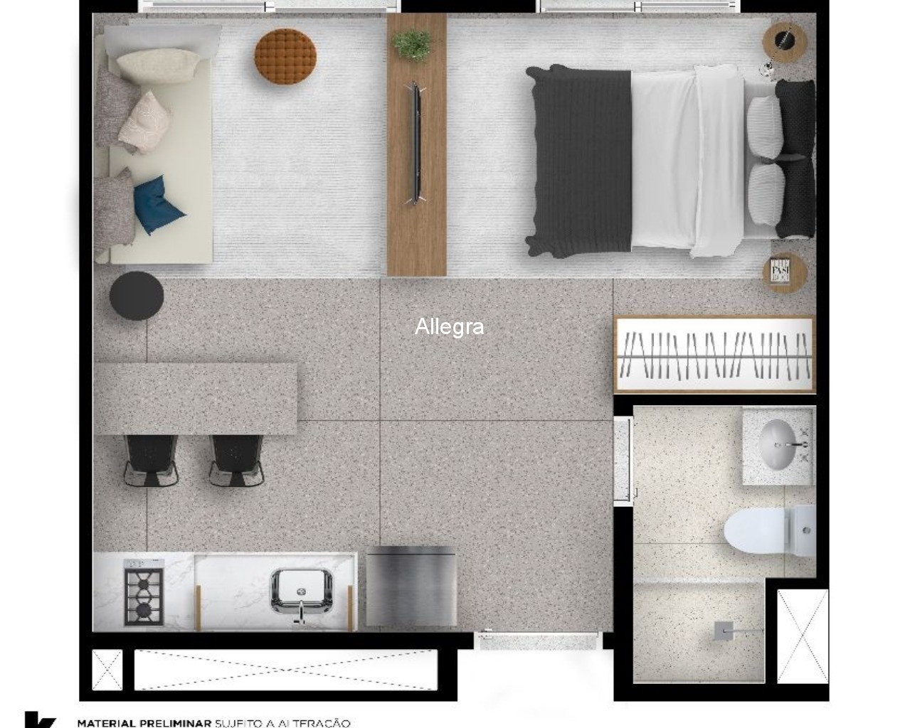 Apartamento à venda com 1 quarto, 26m² - Foto 9