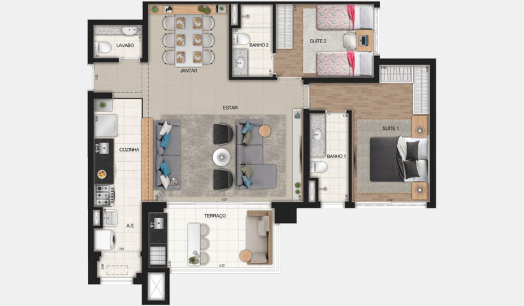 Apartamento à venda com 2 quartos, 72m² - Foto 52