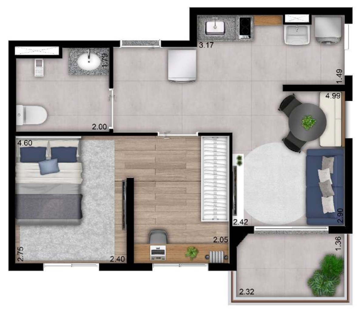 Apartamento, 1 quarto, 40 m² - Foto 15