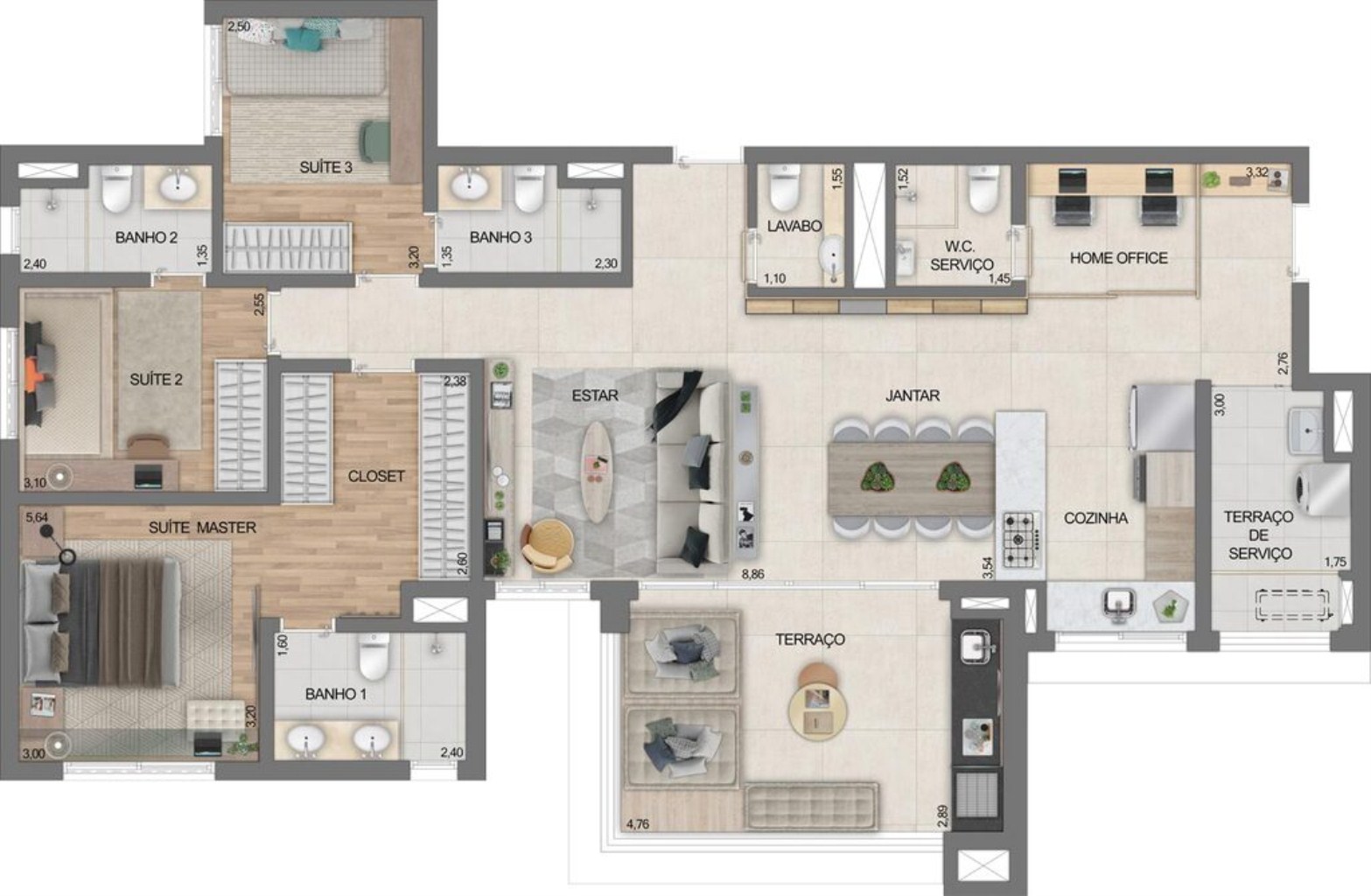 Apartamento à venda com 4 quartos, 130m² - Foto 15