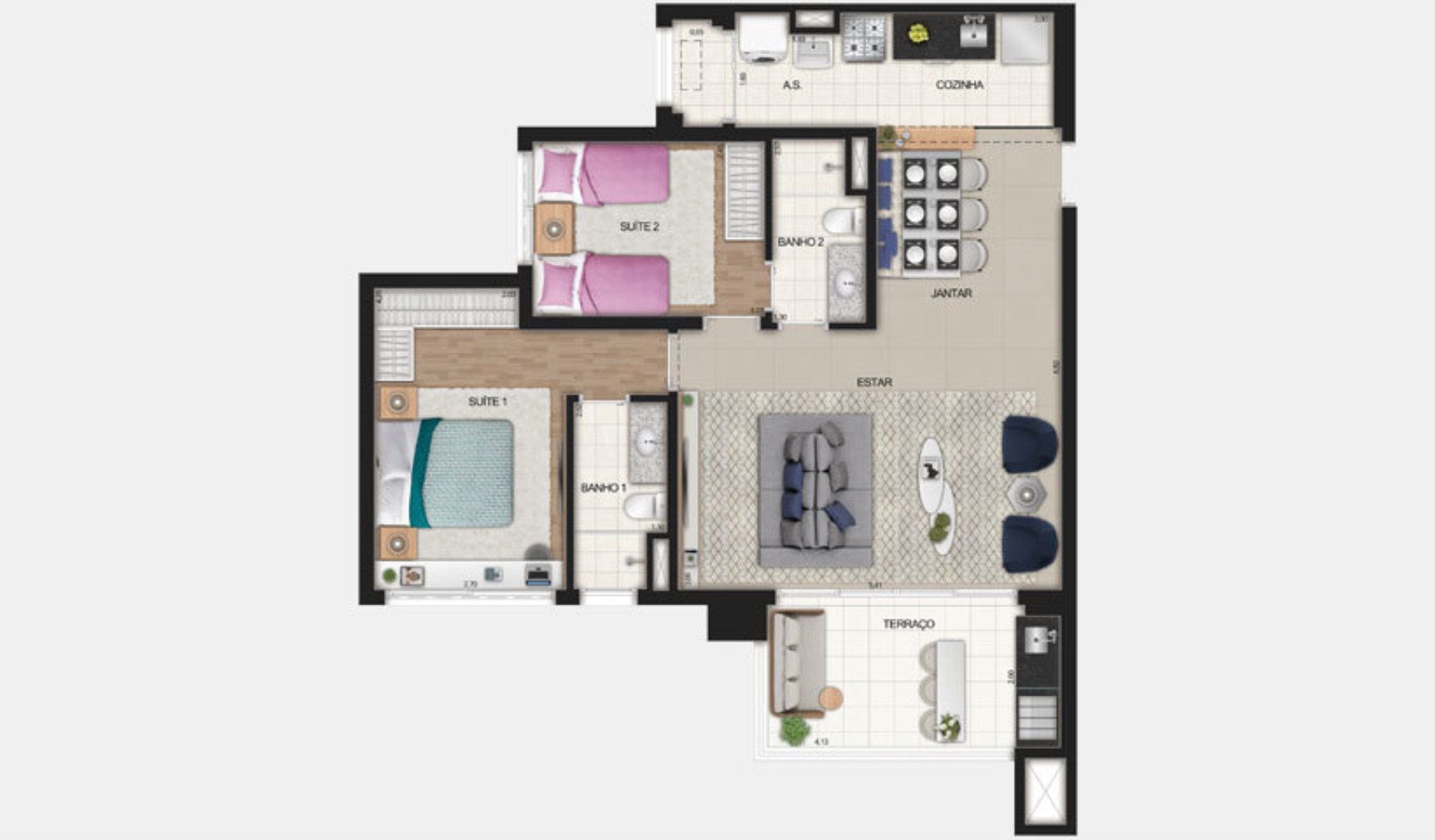 Apartamento à venda com 2 quartos, 67m² - Foto 50