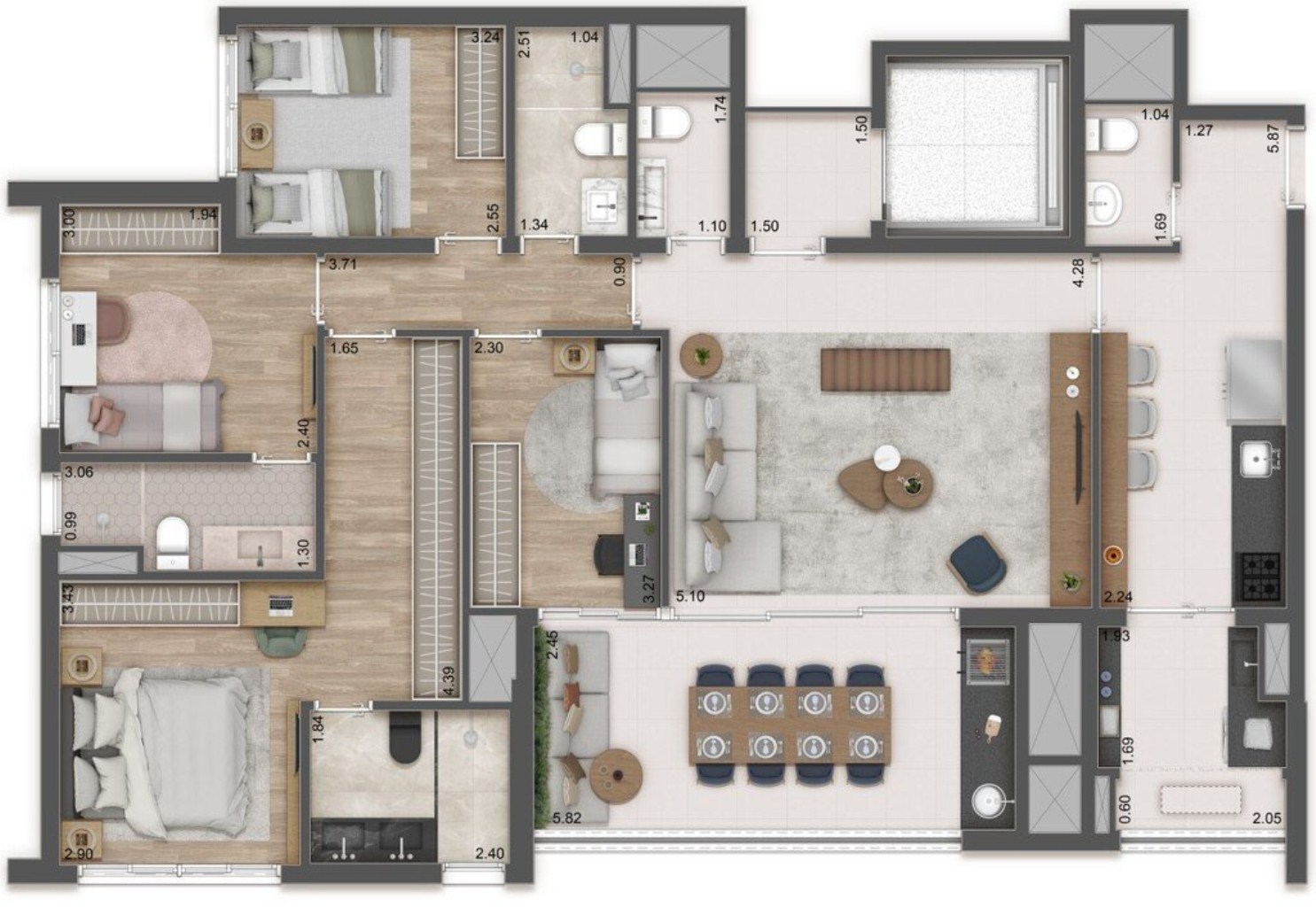 Apartamento, 3 quartos, 82 m² - Foto 36