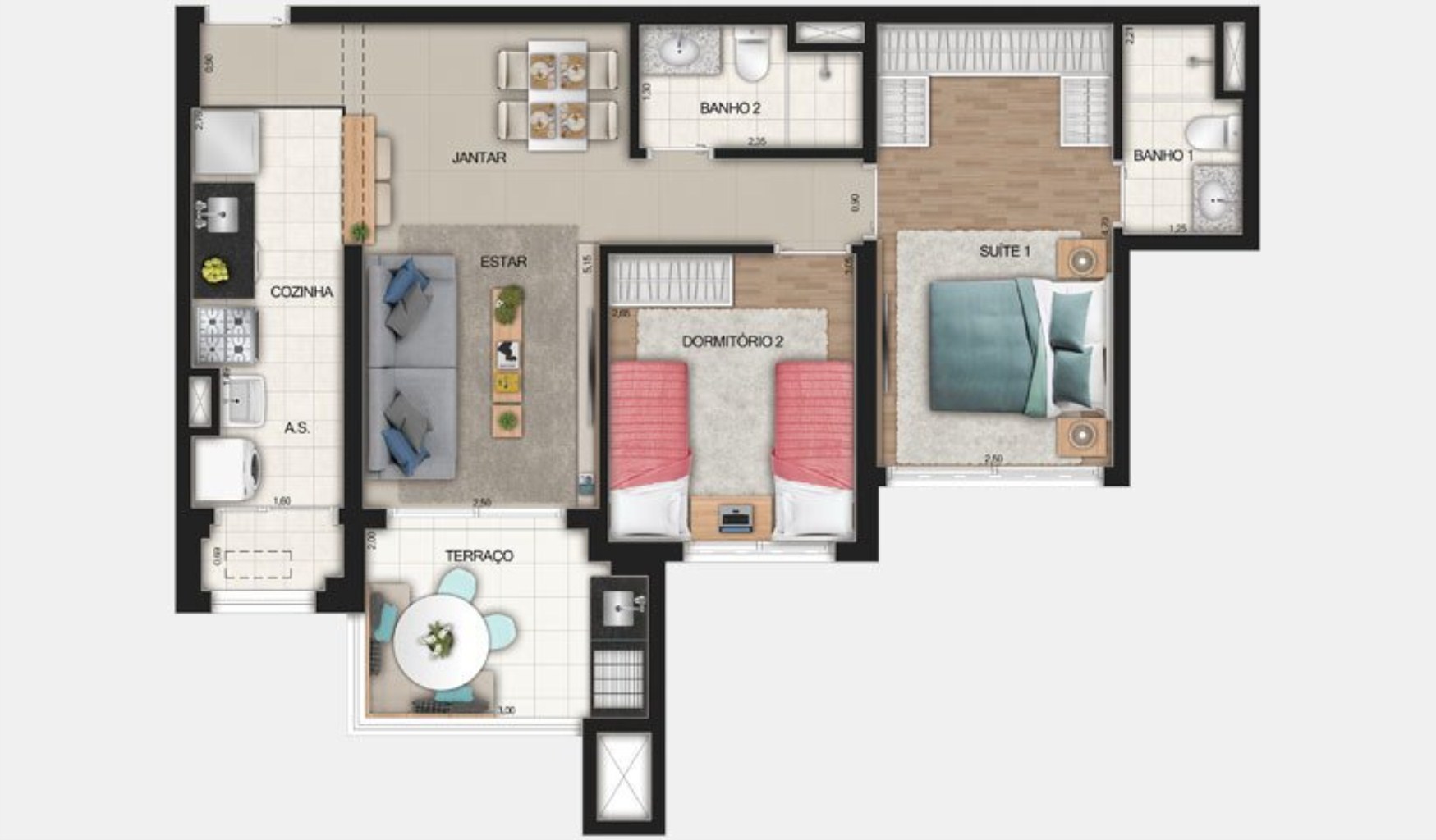 Apartamento à venda com 2 quartos, 72m² - Foto 47