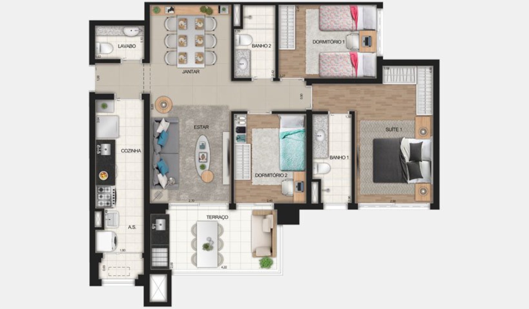 Apartamento à venda com 3 quartos, 91m² - Foto 51