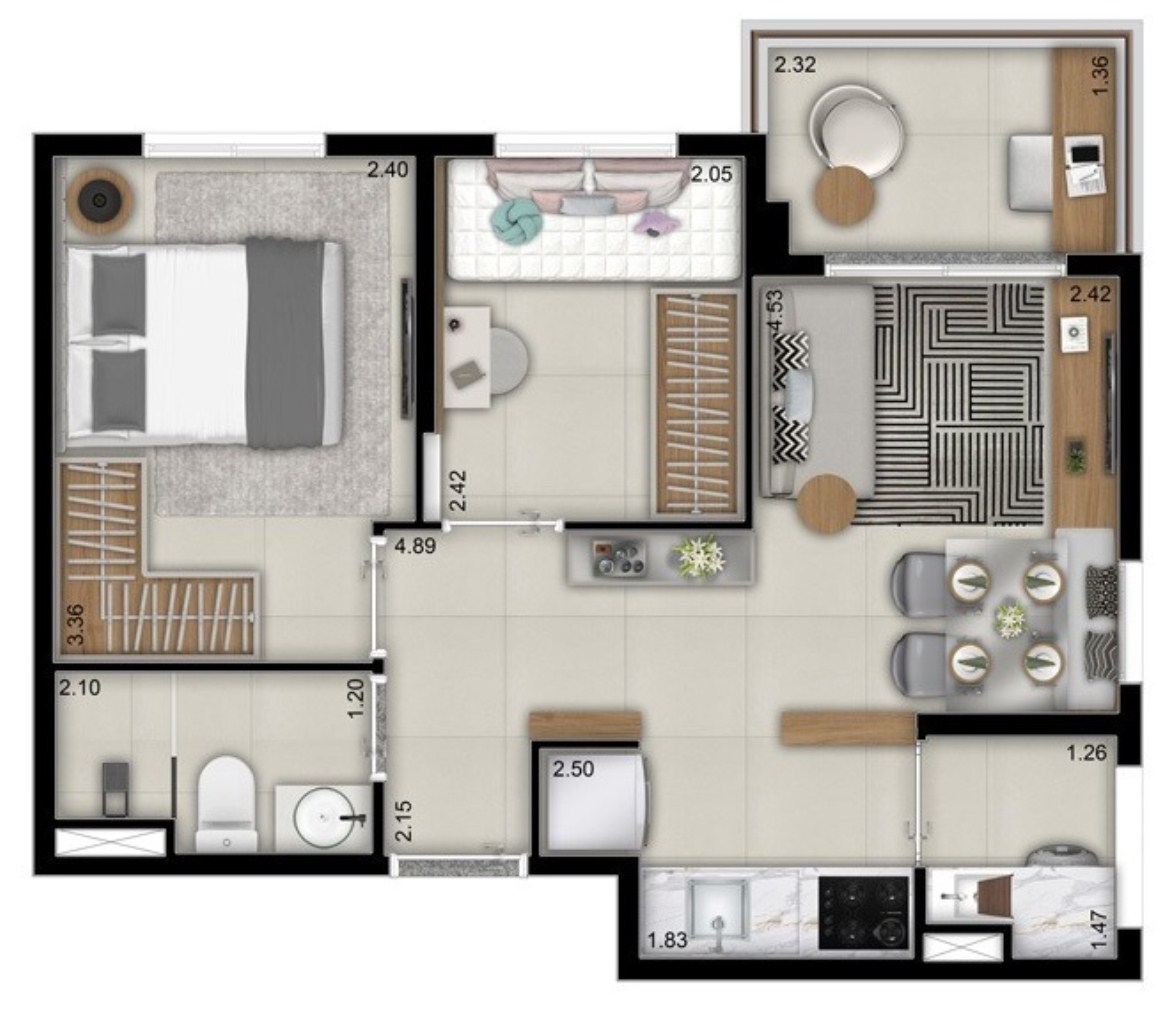 Apartamento, 1 quarto, 27 m² - Foto 20