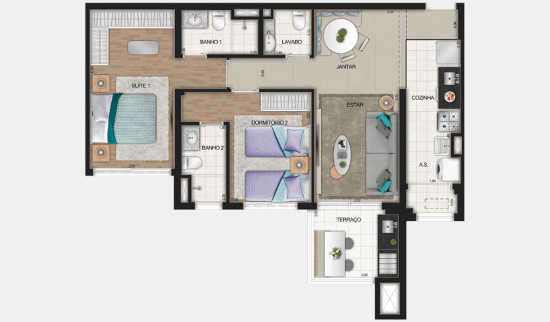 Apartamento à venda com 2 quartos, 72m² - Foto 48