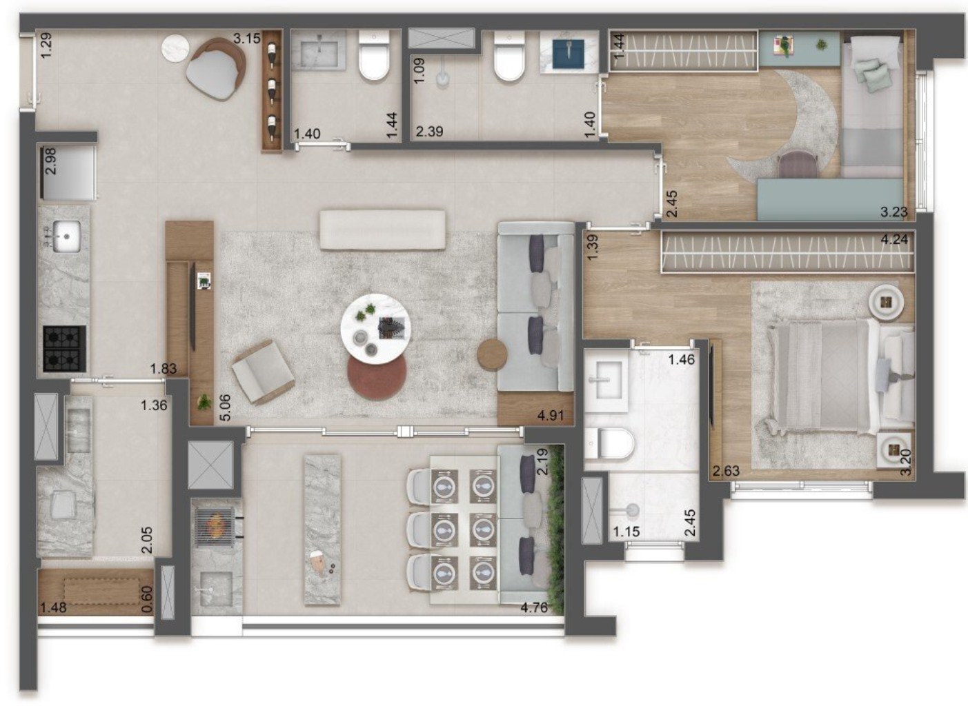 Apartamento, 3 quartos, 82 m² - Foto 35