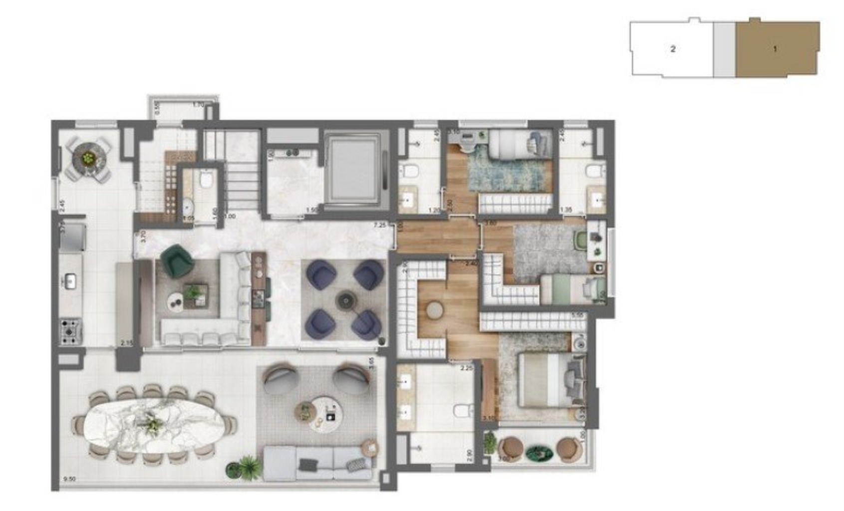 Apartamento, 3 quartos, 165 m² - Foto 15