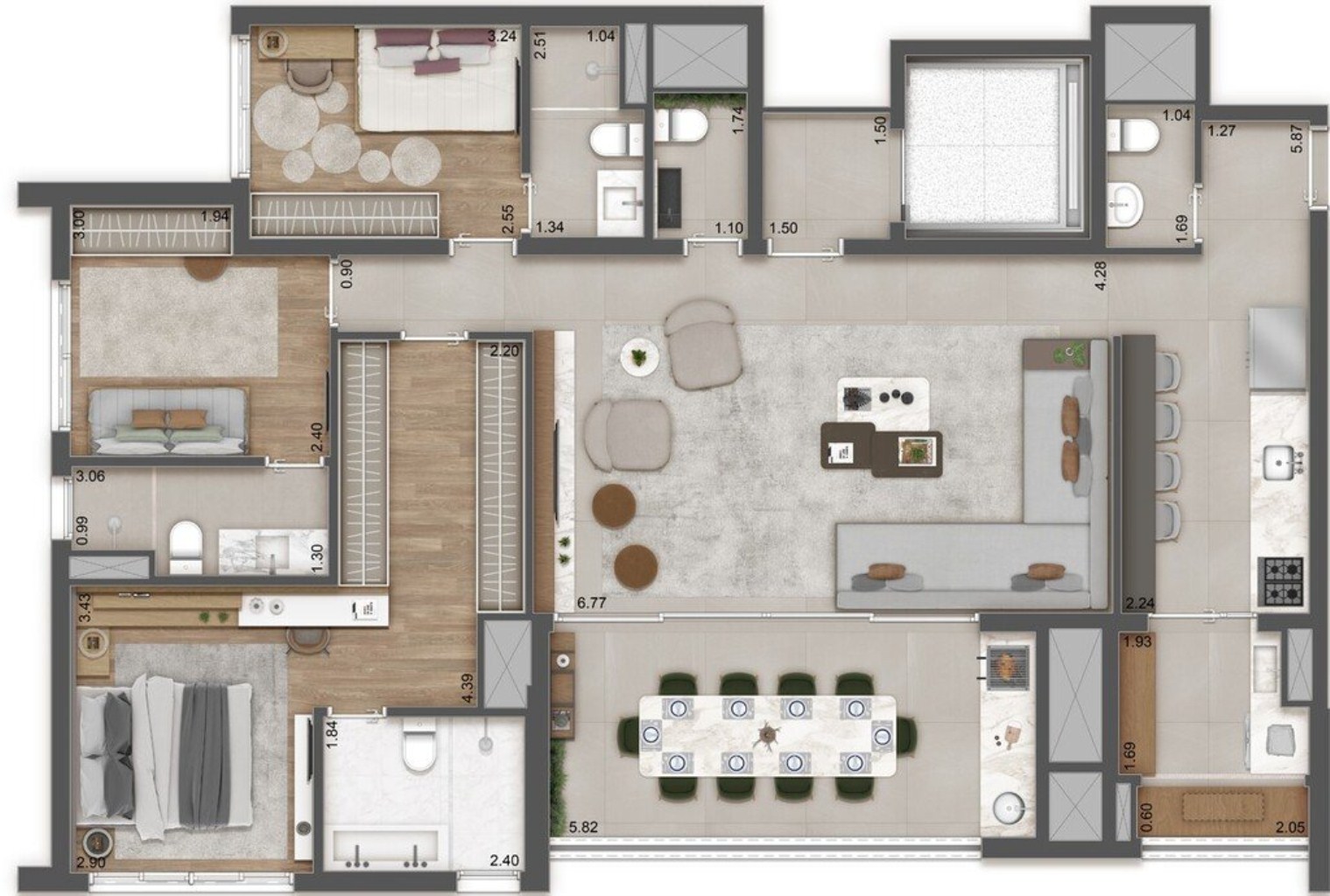 Apartamento, 3 quartos, 82 m² - Foto 37