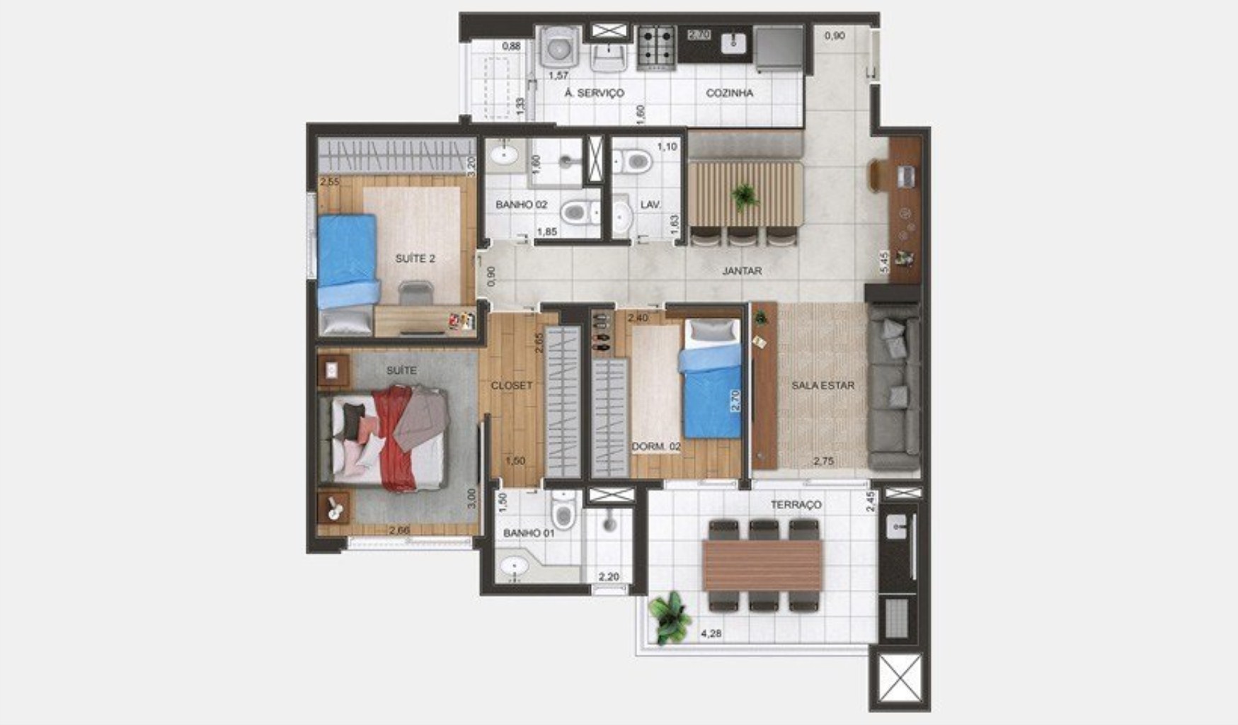 Apartamento à venda com 2 quartos, 68m² - Foto 27