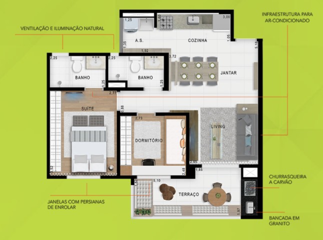 Apartamento, 2 quartos, 65 m² - Foto 13