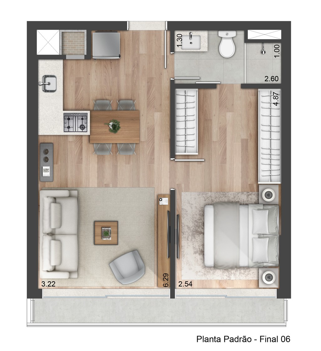 Apartamento à venda com 1 quarto, 43m² - Foto 12