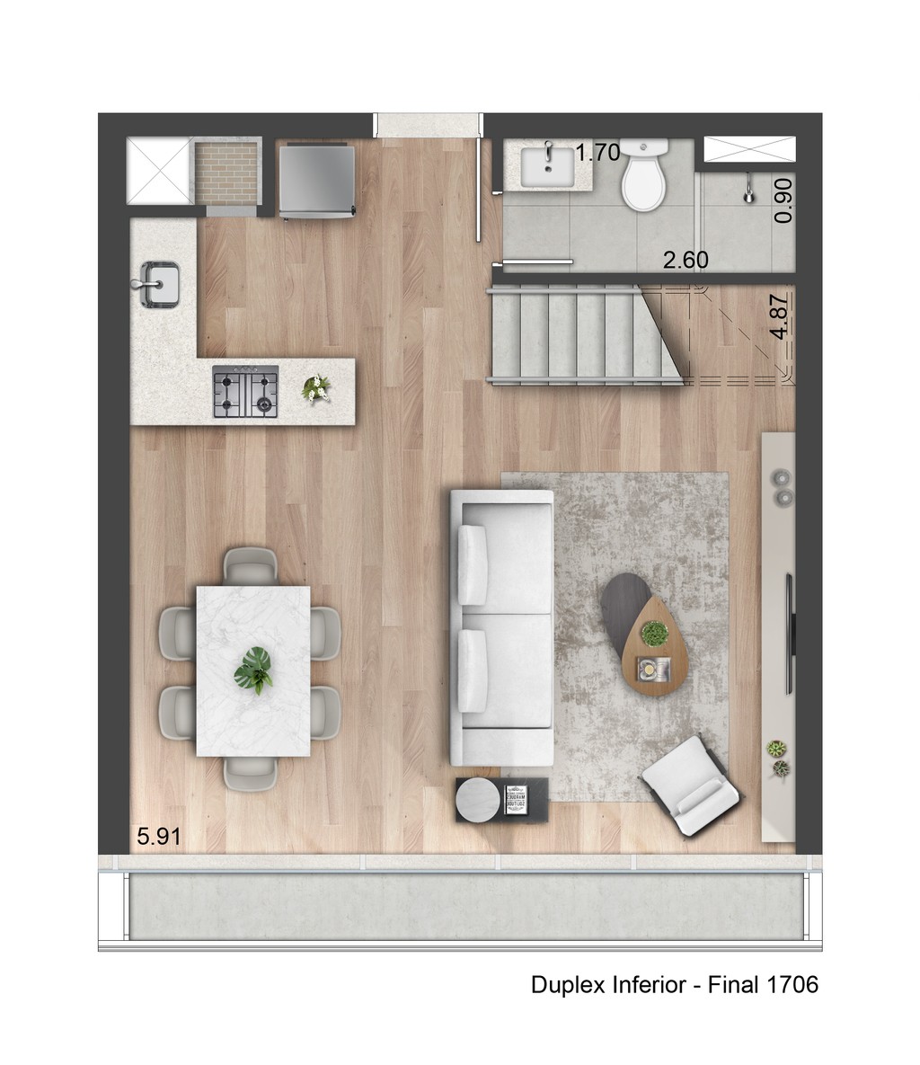 Apartamento à venda com 1 quarto, 43m² - Foto 15