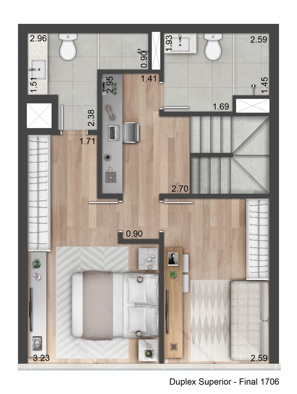 Apartamento à venda com 1 quarto, 43m² - Foto 16