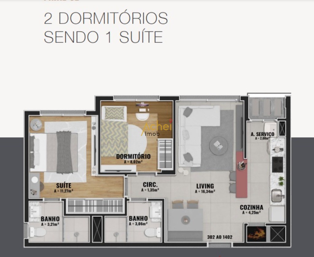 Apartamento à venda com 2 quartos, 61m² - Foto 13