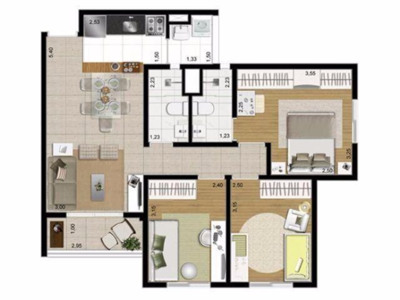 Apartamento à venda com 2 quartos, 67m² - Foto 13