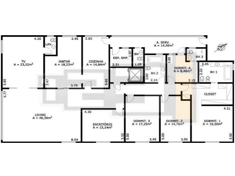 Apartamento à venda com 4 quartos, 291m² - Foto 5