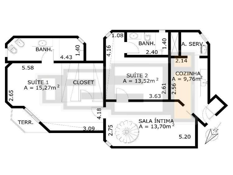 Apartamento à venda com 2 quartos, 158m² - Foto 21