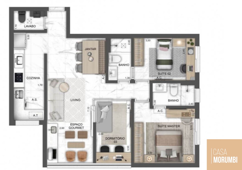 Apartamento à venda com 3 quartos, 82m² - Foto 8