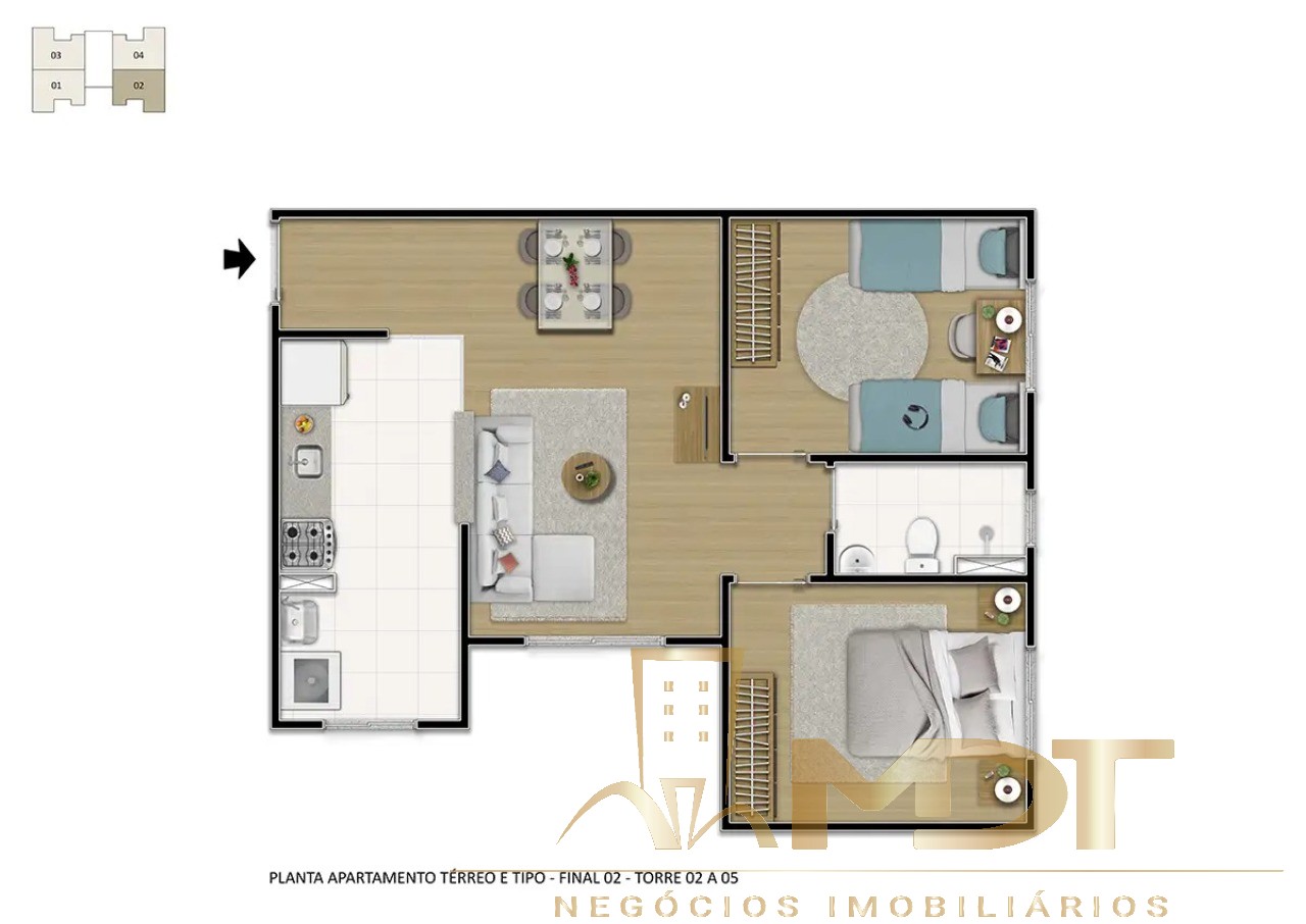 Apartamento à venda com 2 quartos, 47m² - Foto 11