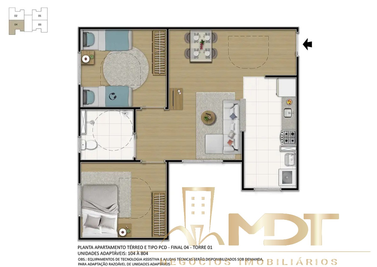 Apartamento à venda com 2 quartos, 47m² - Foto 10