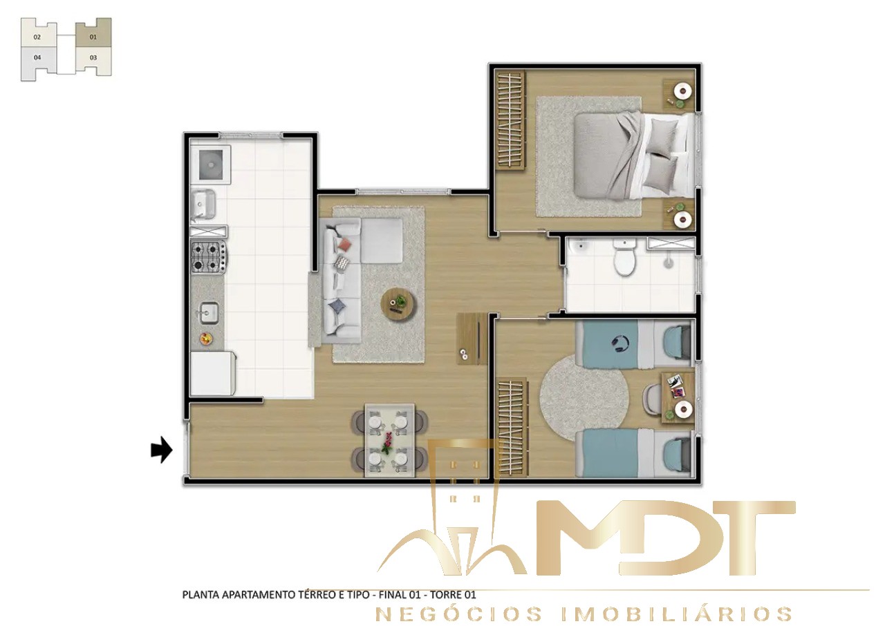 Apartamento à venda com 2 quartos, 47m² - Foto 13