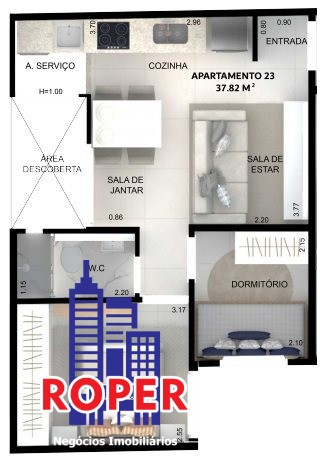 Apartamento à venda com 2 quartos, 39m² - Foto 18