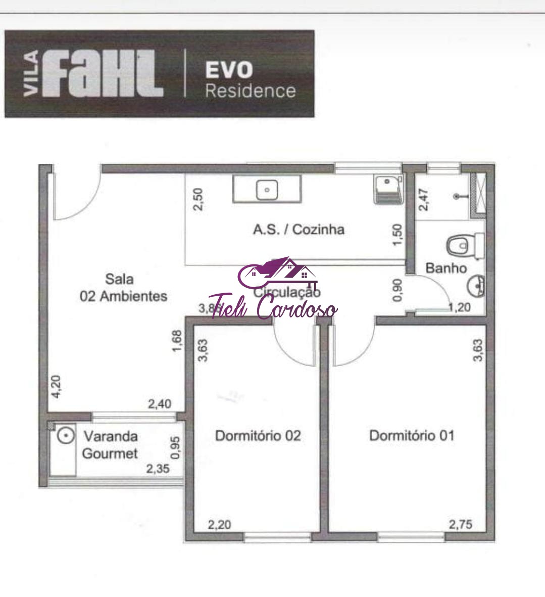 Apartamento à venda com 2 quartos, 50m² - Foto 2