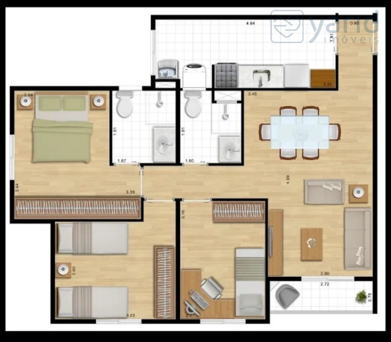 Apartamento à venda com 3 quartos, 72m² - Foto 16