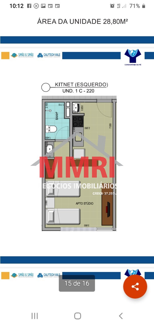 Kitnet-Studio, 28 m² - Foto 9