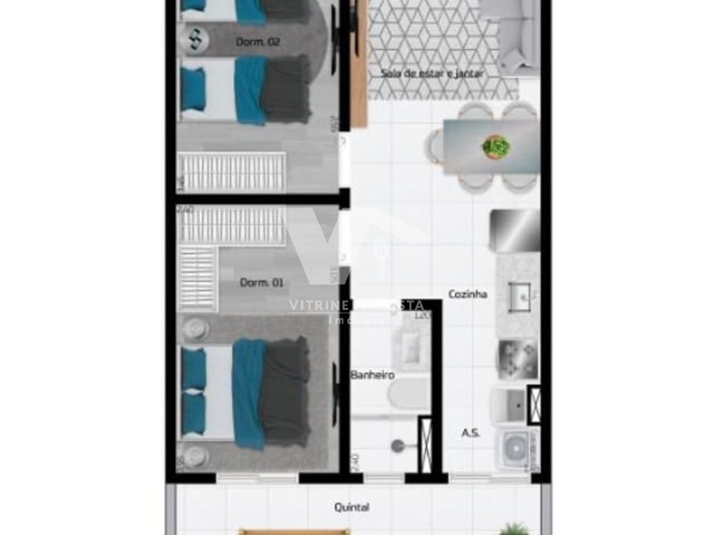 Apartamento, 2 quartos, 43 m² - Foto 21